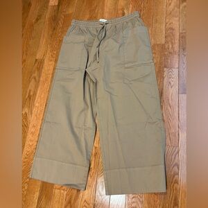 Everlane womens XL wide leg Khaki Cargo Pants